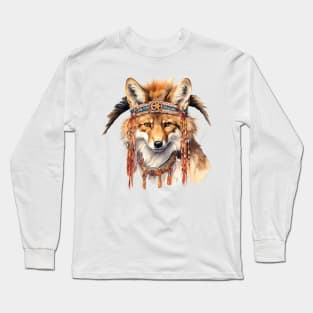 Watercolor Boho Fox #1 Long Sleeve T-Shirt